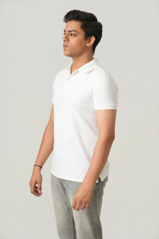Define Fit - Button Polo Short Sleeve - Classic White