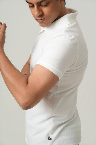Define Fit - Button Polo Short Sleeve - Classic White