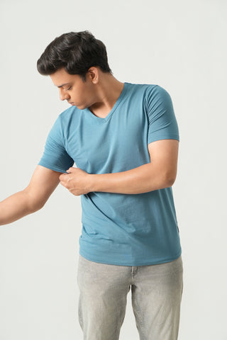 Define Fit - V-Neck Short Sleeve - Cobalt Blue