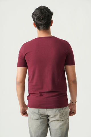 Define Fit - Henley Neck Short Sleeve - Red Rock