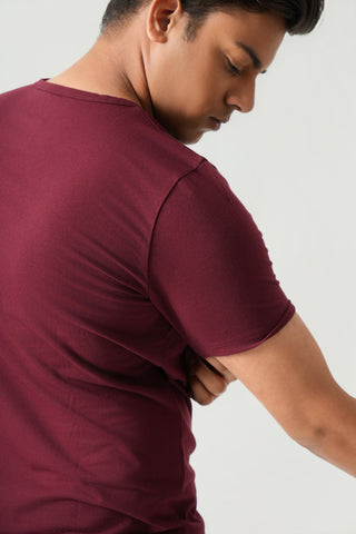 Define Fit - Henley Neck Short Sleeve - Red Rock