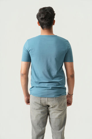 Define Fit - Henley Neck Short Sleeve - Cobalt Blue