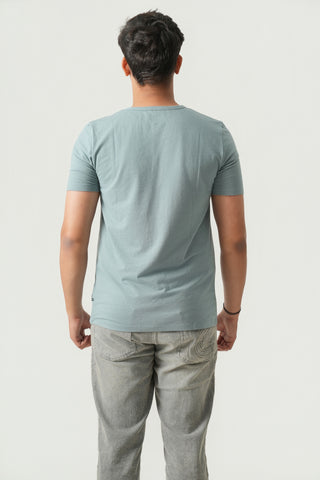 Define Fit - V-Neck Short Sleeve - Sage Blue