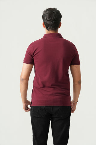 Define Fit - Zip Polo Short Sleeve - Red Rock