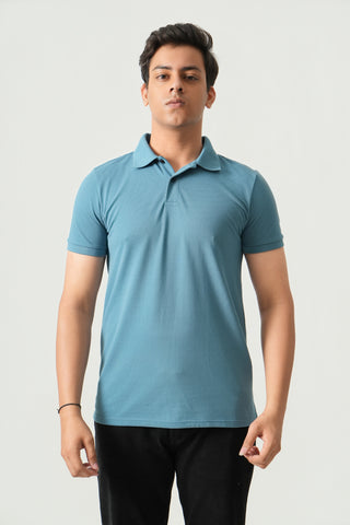 Define Fit - Button Polo Short Sleeve - Cobalt Blue