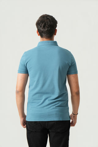 Define Fit - Button Polo Short Sleeve - Cobalt Blue