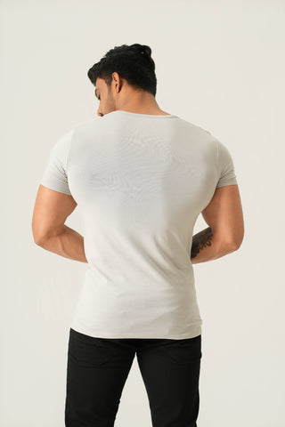 Power Fit - V-Neck Short Sleeve - Granite Gray