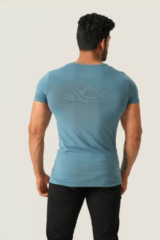Power Fit - V-Neck Short Sleeve - Cobalt Blue