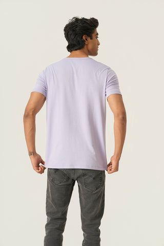 Structure Fit (P/D) - Henley Neck Short Sleeve - Mauve Purple