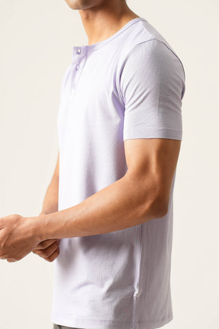 Structure Fit (P/D) - Henley Neck Short Sleeve - Mauve Purple