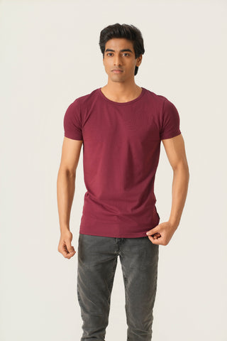 Sleek Fit- Crew Neck Short Sleeve- Red Rock