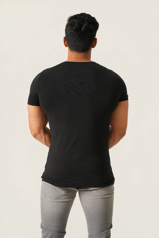 Power Fit - Crew Neck Short Sleeve - Charcoal Black