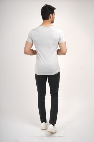 Sleek Fit- V-Neck Short Sleeve- Granite Gray
