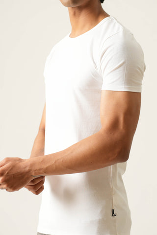 Sleek Fit- Crew Neck Short Sleeve- Classic White