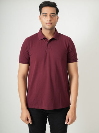King Fit - Button Polo Short Sleeve - Red Rock
